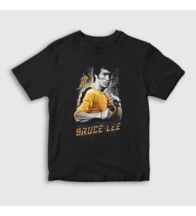 Presmono Unisex Çocuk Siyah Tracksuit Bruce Lee T-Shirt 256962tt