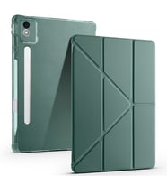 Lenovo Idea Tab Pro 12.7 TB-373FU Tablet Kılıf Kalem Bölmeli Standlı Lüx Smart Cover (Koyu Yeşil)