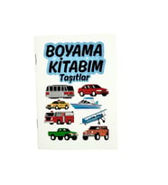 Taşıtlar Temalı Seyahat Boy Boyama Kitabı (140x100 mm) (Çok Renkli)