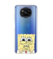 Poco X3 Pro / X3 NFC Uyumlu Sunger Bob Tasarımlı Şeffaf Telefon Kılıfı