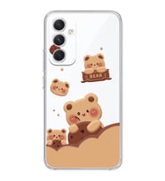 Samsung Galaxy A16 Uyumlu Bear Tasarımlı Şeffaf Telefon Kılıfı