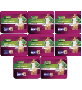 Depend Emici Külot Hasta Bezi Large - Büyük Kadın 80 Adet (8PK*10)