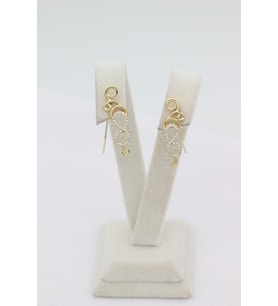 STİL İNCİSİ/XUPING JEWELRY SONSUZ MODEL ZİRKON TAŞLI KÜPE (Altın Rengi)