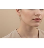 STİL İNCİSİ/XUPING JEWELRY SONSUZ MODEL ZİRKON TAŞLI KÜPE (Altın Rengi)