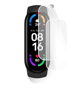 Xiaomi Mi Band 6 Ekran Koruyucu Tam Kaplama Şeffaf TPU Film 2 Adet
