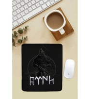 SonicTouch Bilek Destekli Savaşçı Türk Siyah Dikdörtgen Pürüzsüz Yüzey Dikişsiz Mouse Pad 18x22cm