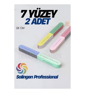 7 Yüzeyli Tırnak Törpü ve Parlatma Blok Sünger Solingen Professional