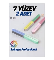 7 Yüzeyli Tırnak Törpü ve Parlatma Blok Sünger Solingen Professional