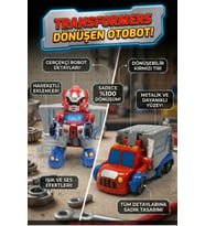 Işıklı Sesli Dönüşebilen Robot Kamyon Otobot Transformers Oyuncak