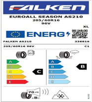 Falken 205/60 R16 TL 96V XL EUROALL SEASON AS210 Dört Mevsim Lastiği (Üretim Tarihi:2026)