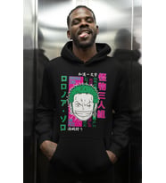 Roronoa Zoro One Piece Baskılı Unisex Oversize Anime Karakter Hoodie