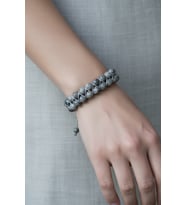 Gri Jasper 8 mm Çift Sıra Makrome Doğal Taş Bileklik