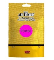 Artdeco Toz Kumaş Boyası 13Gr Pembe 2 adet ve 1 adet sabitleyici