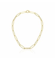 Oval Ataş Zincir Kolye ZKU104