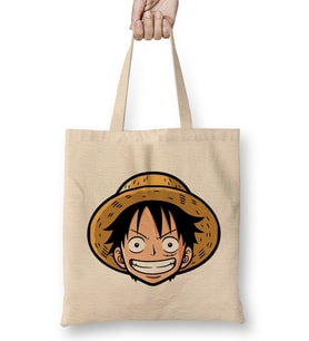 One Piece Luffy 01 Bez Çanta Uzun Saplı