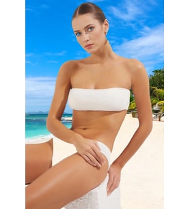 Modern Straplez Bikini Takımı Yaz Koleksiyonu Esnek Kumaş Klora Dayanıklı Özel Tasarım