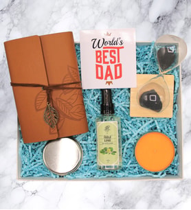 BEST DAD HEDİYE SETİ - KUM SAATİ & AJANDA & KOLONYA & MUM