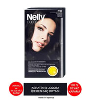 Nelly Jojoba ve Keratinli Saç Boyası 2.00 Siyah