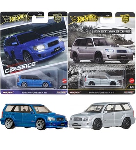 Hot Wheels Premium Subaru Set - Subaru Forester STI Mavi & Gri (1/64)