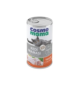 COSMO MAMA YETİŞKİN TAVUK ETLI KEDI KONSERVE MAMASI 24 ADET X 415 GR