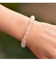 Pembe Kuvars Taşı Bileklik (10 mm)