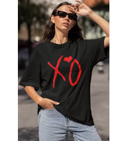 XO The Weeknd Rapper Baskılı Unisex Oversize Şarkıcı Tişört