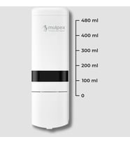 Mulpex 480 ml Beyaz Duvara Monte Sıvı Sabun Dispenseri  Premium Kalite ABS Gövde, Anahtarlı