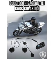 Mey İthalat® Kask Kulaklığı Motosiklet Intercom Interkom Konuşma Özellikli Su Geçirmez