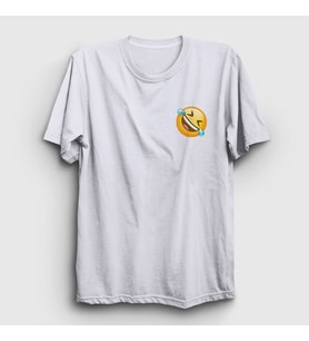 Presmono Unisex Beyaz Gülmekten Gözünden Yaş Gelen Emoji Instagram T-Shirt 435221tt (Beyaz)