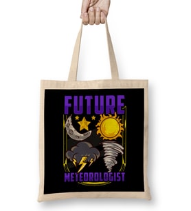 Cute & Funny Future Meteorologist Tornado Bez Çanta Uzun Saplı