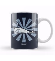 Moby Dick Retro Japanese Kupa Bardak Porselen