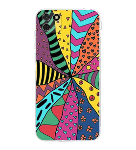 PrintiFy Huawei Y5P ile Uyumlu Retro Color 4  Kamera Korumalı Şeffaf  Kılıf