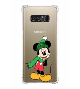 Samsung Galaxy Note8  Köşe Korumalı Antişok Kapak Mickey Mouse Tasarımlı Şeffaf  Kılıf