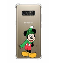 Samsung Galaxy Note8  Köşe Korumalı Antişok Kapak Mickey Mouse Tasarımlı Şeffaf  Kılıf