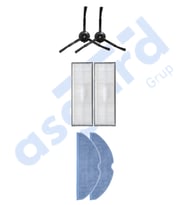 ROBOROCK S8 , S8+ ,S8 PRO-PRO ULTRA UYUMLU 2 Yan Fırça 2 Filtre 2 Mop PKT-iasgf0000755