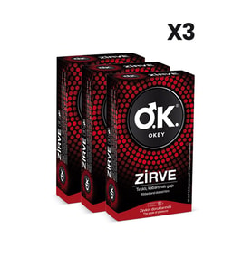 Okey Zirve Prezervatif 10'lu x3 Adet