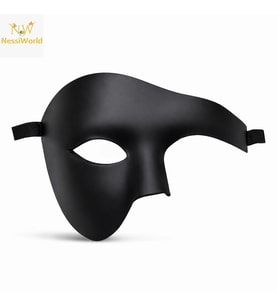 Siyah Yarım Erkek Maske – Phantom Parti &amp; Balo Maskesi