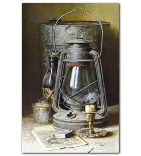 Cakatablo Gaz Lambası Mum ve Kibrit MDF Tablo