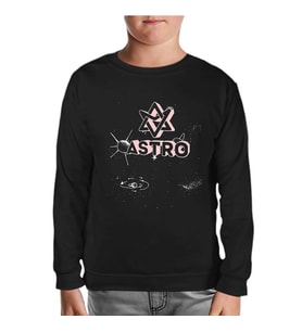 Astro - Universe Siyah Çocuk Sweatshirt