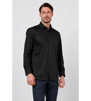 Sert Yaka Uzun Kol Cepli Saten Comfort Fit %100 Pamuk Gömlek 1004260423