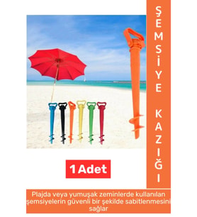 Dayanıklı Montaj Gerektirmez Kolay Kullanım Deniz Plaj Plastik Şemsiye Sabitleme Kazığı 41 X 16 Cm