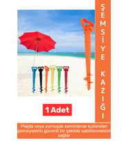 Dayanıklı Montaj Gerektirmez Kolay Kullanım Deniz Plaj Plastik Şemsiye Sabitleme Kazığı 41 X 16 Cm
