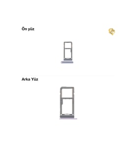 Samsung Galaxy Note 8 ile Uyumlu Sim İç Yuvası Çiftli Gri Çiftli sim yuvası ikili sim tepsisi çiftli sim aparatı dual sim çekmecesi