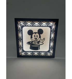 Mickey Mouse Temalı Dekoratif Kablosuz Gece Lambası Beyaz ( Canlı Anılar )
