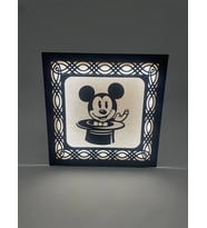 Mickey Mouse Temalı Dekoratif Kablosuz Gece Lambası Beyaz ( Canlı Anılar )
