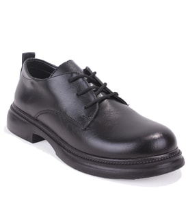 Dagoster DZA07-8892680 Siyah Günlük Bağcıklı Loafer Kadın Ayakkabı