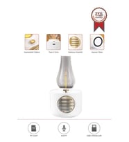 Torima D53 Beyaz Vintage Gaz Lambası Taşınabilir Bluetooth Speaker Ayarlanabilir Işıklı USB Şarjlı