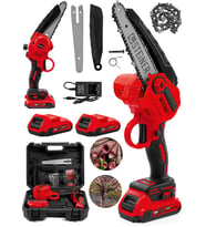 Steiner Alman 198 Vf 10 Ah 25 Cm Bakır Sargılı Akülü Dal Kesme Budama Testere Bıçkı Makinesi Kırmızı