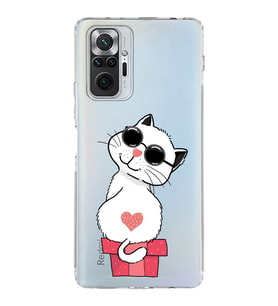 Xiaomi Redmi Note 10 Pro 4G  Kamera Korumalı Kapak Coolcat Tasarımlı Şeffaf  Kılıf