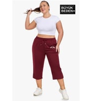 Kadın Büyük Beden New York Baskılı Standart &Regular Kalıp Şort SPR25BSRK087